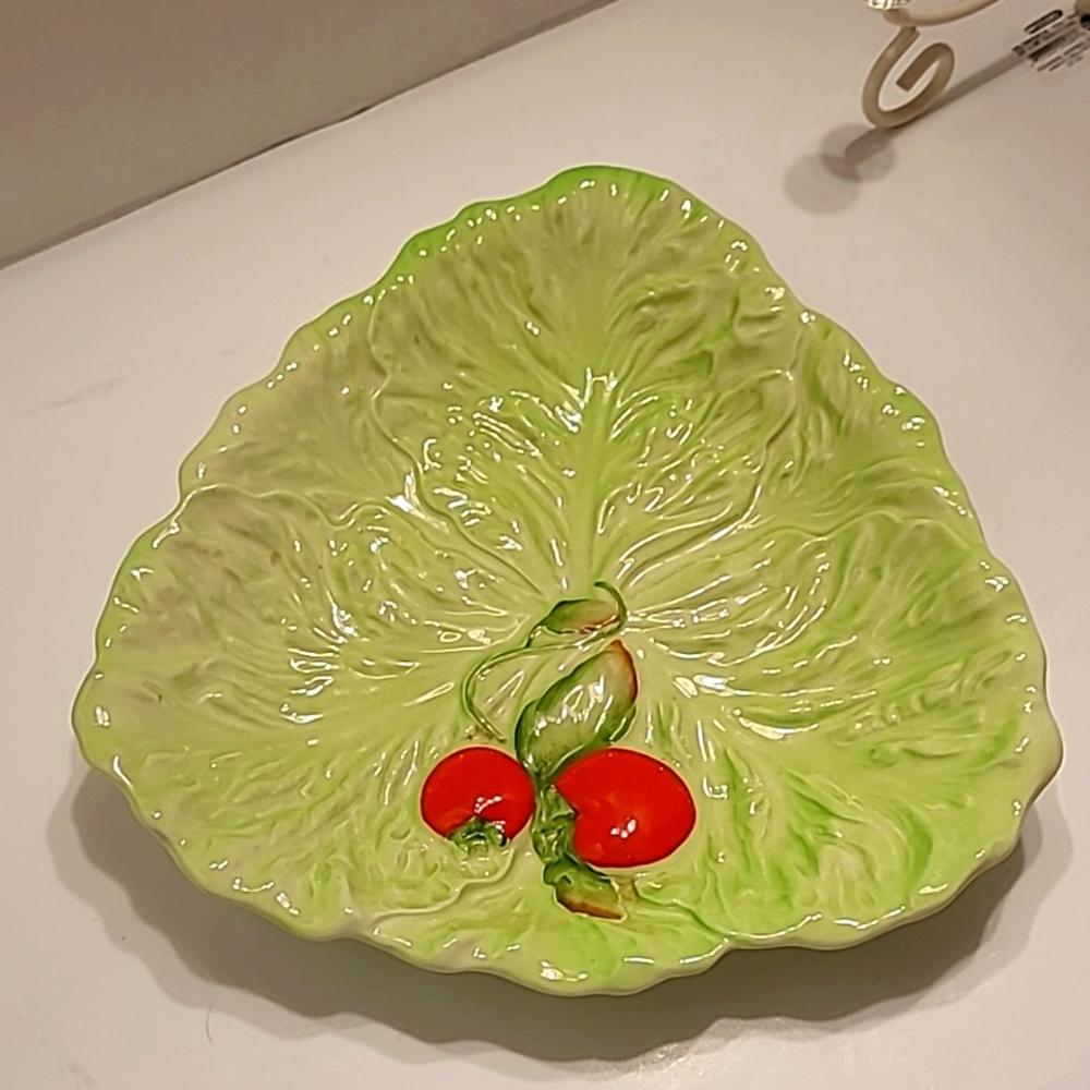 💣Leafy Cottagecore/Fairycore Carlton ware leaf platter Ca